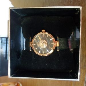 Versus Versace Sertie Collection Luxury Womens Watch Timepiece with a Black Stra